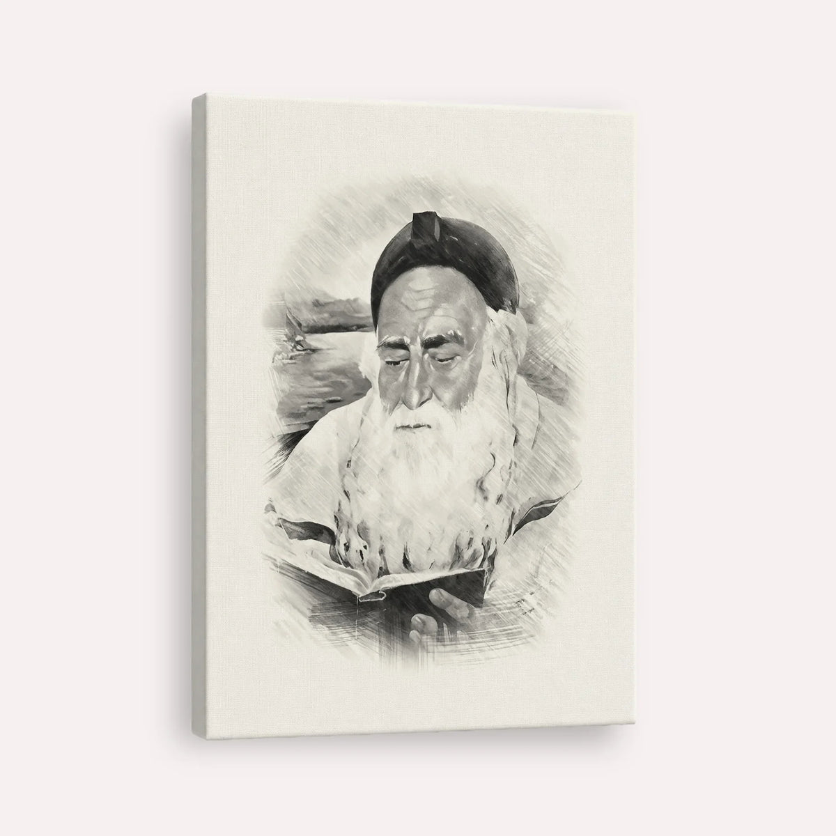 Rabbi Meir Baal Hanes – Black & White – Canvas Vertical | Jewish Wall Art, Gedolim Pictures