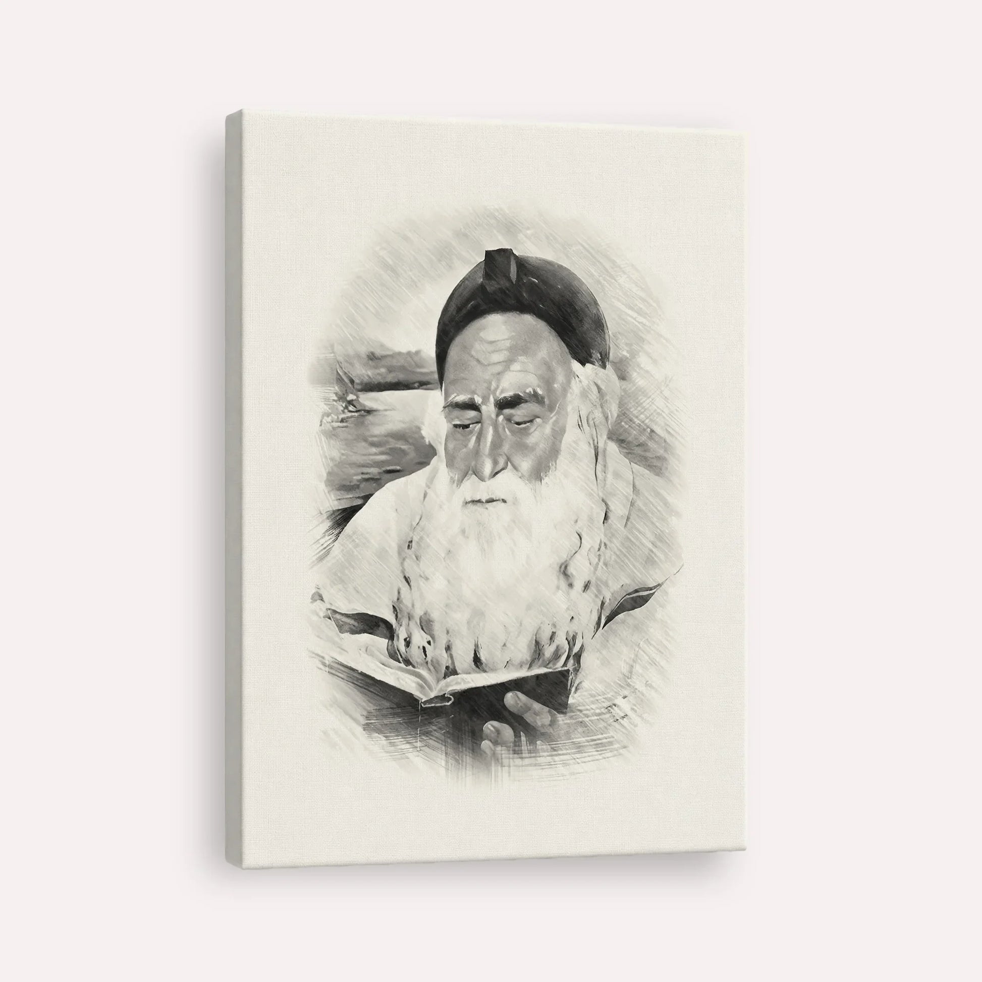 Rabbi Meir Baal Hanes – Black & White – Canvas Vertical | Jewish Wall Art, Gedolim Pictures