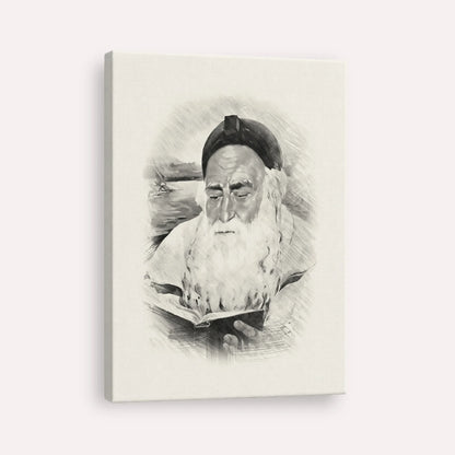 Rabbi Meir Baal Hanes – Black & White – Canvas Vertical | Jewish Wall Art, Gedolim Pictures