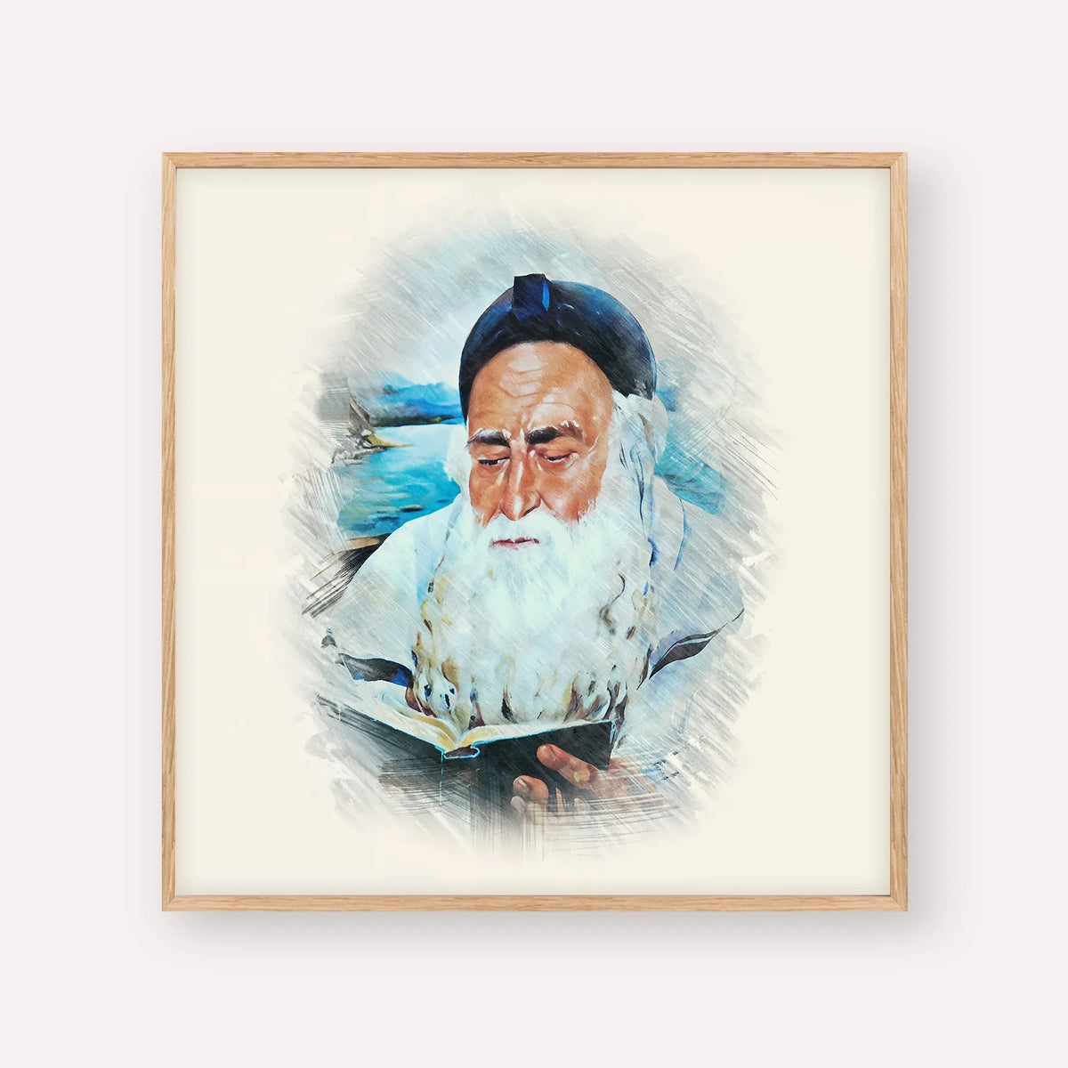 Rabbi Meir Baal Hanes – Wood Frame Square | Jewish Wall Art, Gedolim Pictures