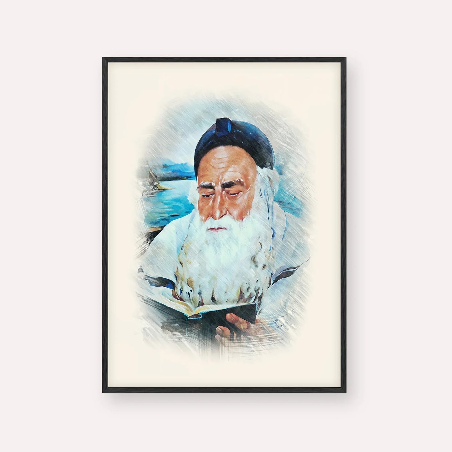 Rabbi Meir Baal Hanes – Black Frame Vertical | Jewish Wall Art, Gedolim Pictures