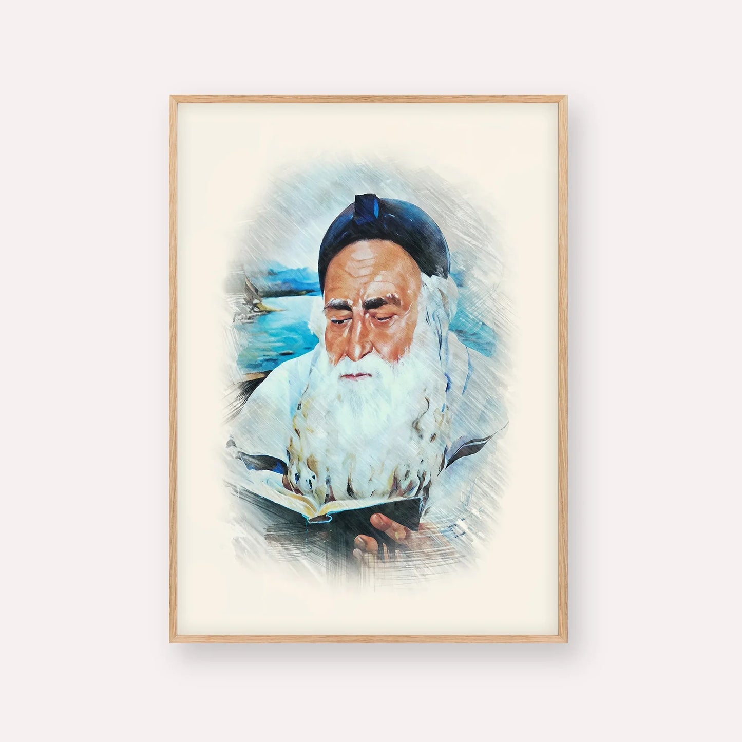Rabbi Meir Baal Hanes – Wood Frame Vertical | Jewish Wall Art, Gedolim Pictures