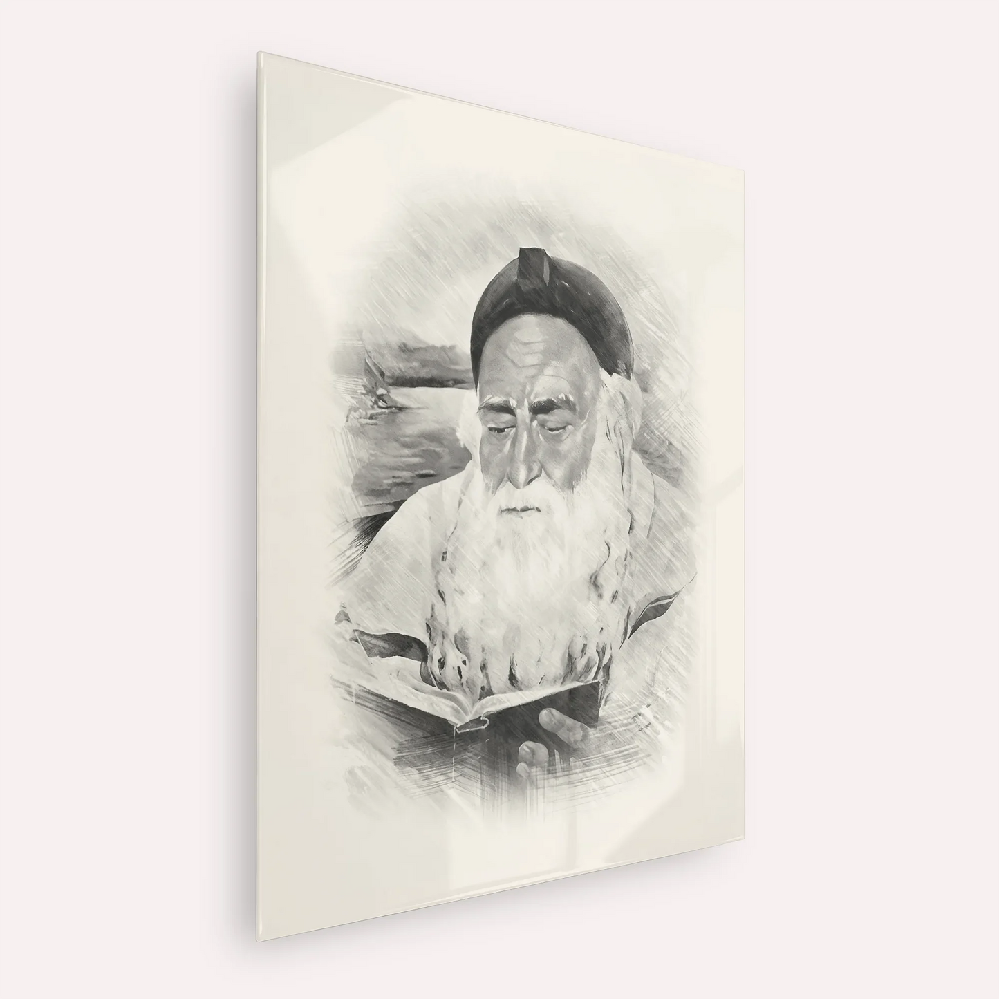 Rabbi Meir Baal Hanes – Black & White – Acrylic Glass Vertical | Jewish Wall Art, Gedolim Pictures