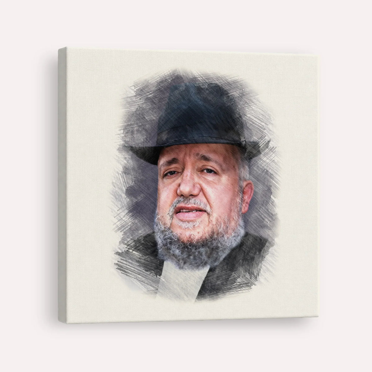 Rabbi Meir Mazuz – Canvas Square | Jewish Wall Art, Gedolim Pictures