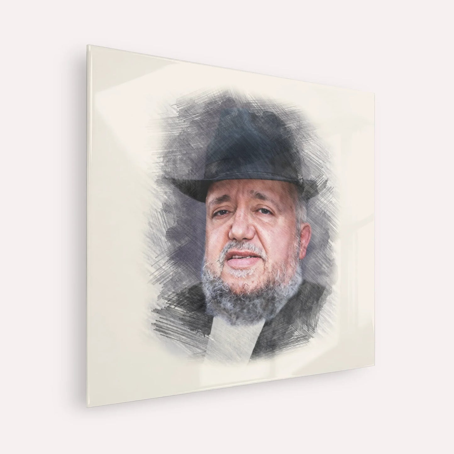 Rabbi Meir Mazuz – Acrylic Glass Square | Jewish Wall Art, Gedolim Pictures