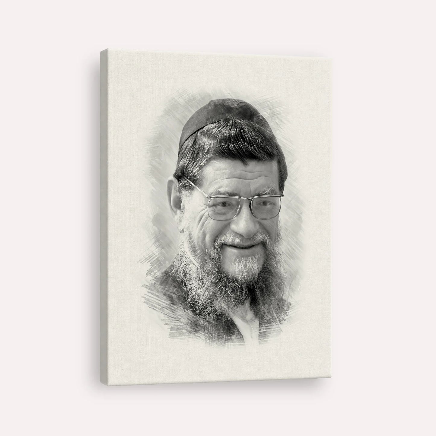 Rabbi Mordechai Gifter – Black & White – Canvas Vertical | Jewish Wall Art, Gedolim Pictures