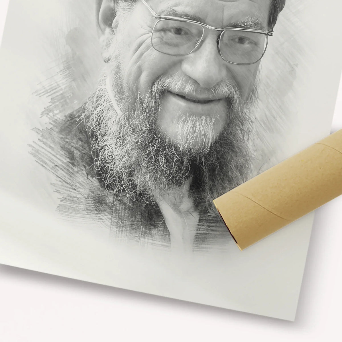 Rabbi Mordechai Gifter – Black & White – Fine Art Print | Jewish Wall Art, Gedolim Pictures