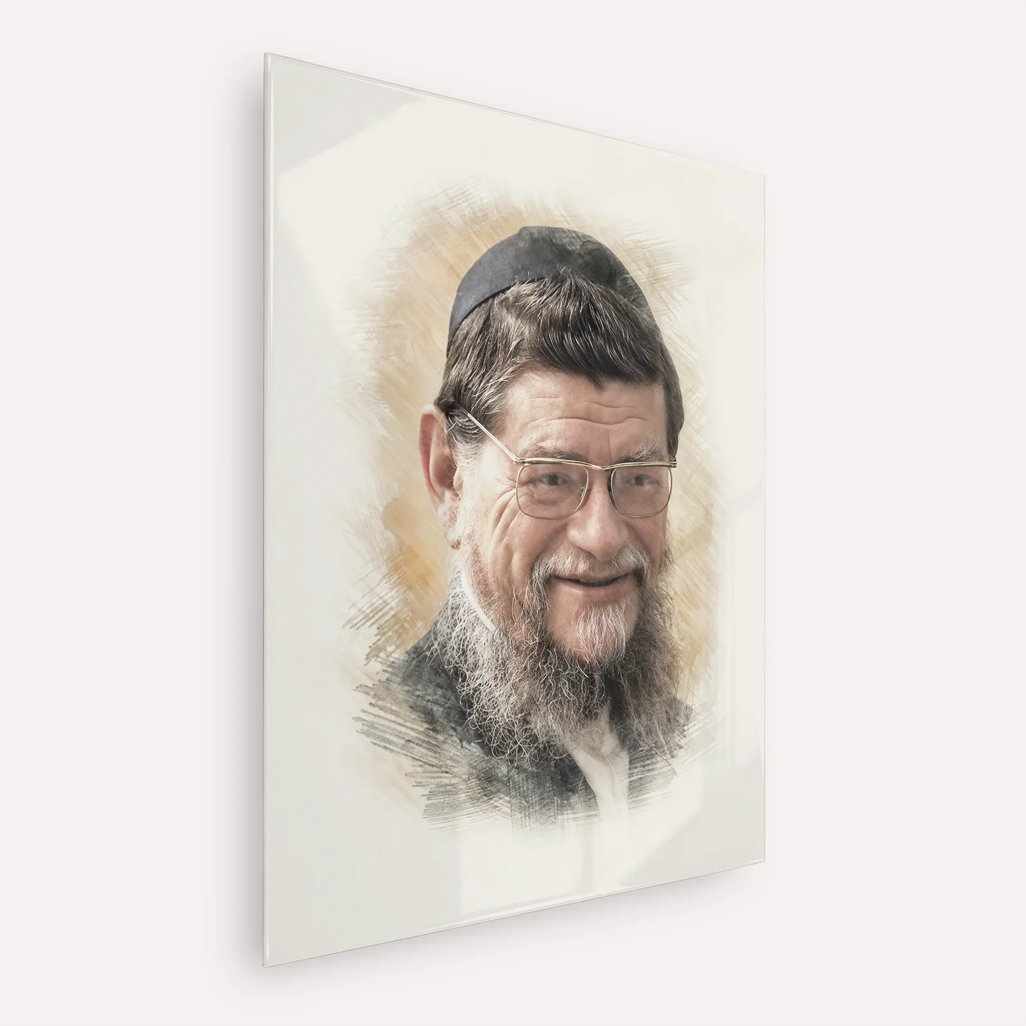 Rabbi Mordechai Gifter – Acrylic Glass Vertical | Jewish Wall Art, Gedolim Pictures