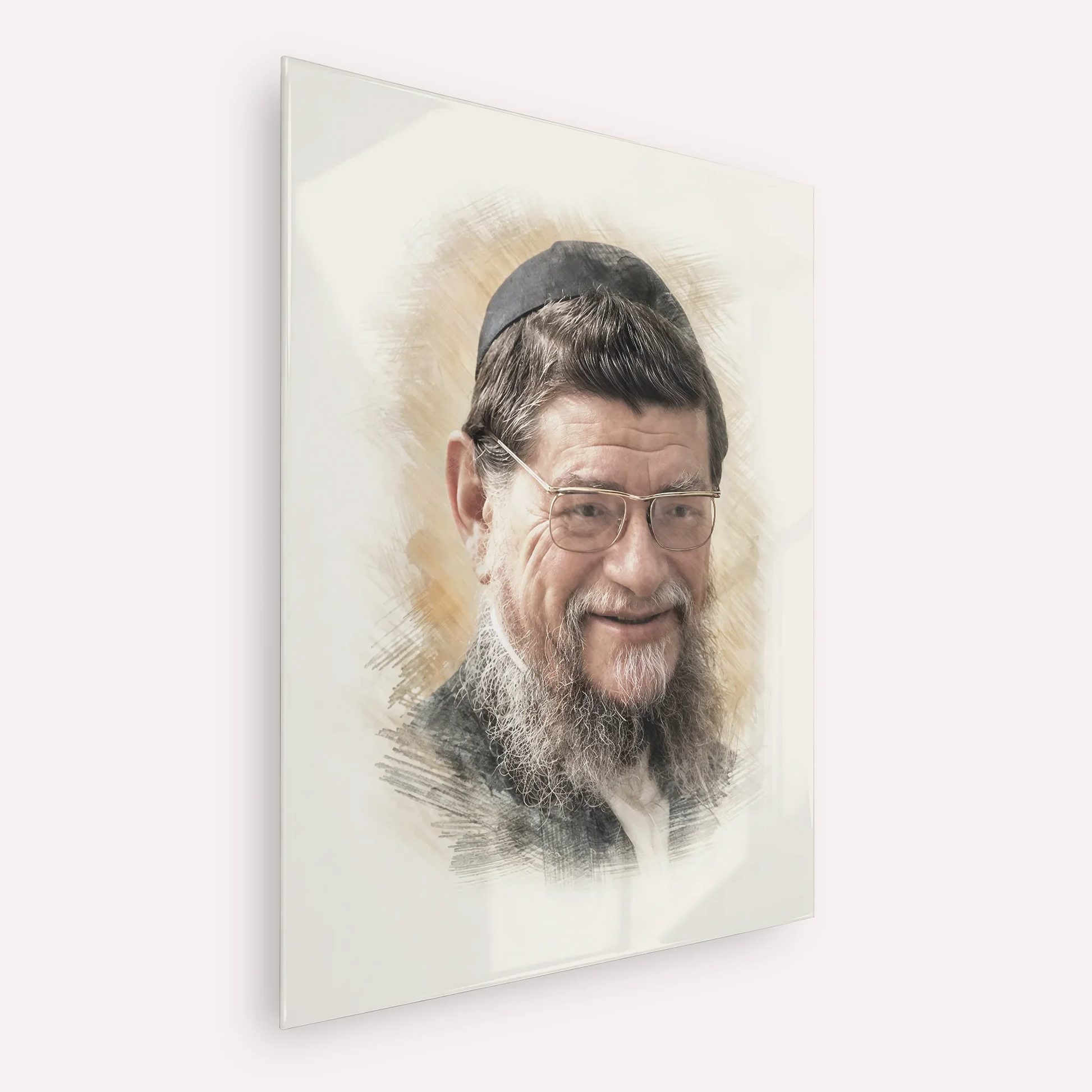 Rabbi Mordechai Gifter – Acrylic Glass Vertical | Jewish Wall Art, Gedolim Pictures