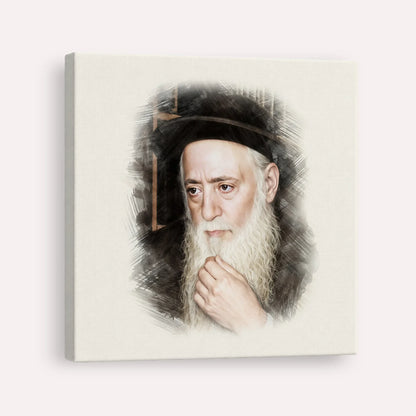 Rabbi Moshe Aharon Pinto – Canvas Square | Jewish Wall Art, Gedolim Pictures