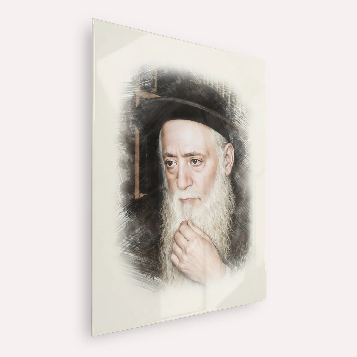 Rabbi Moshe Aharon Pinto – Acrylic Glass Vertical | Jewish Wall Art, Gedolim Pictures
