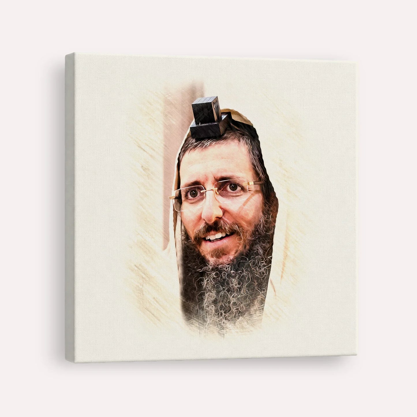 Rabbi Moshe Avital – Canvas Square | Jewish Wall Art, Gedolim Pictures