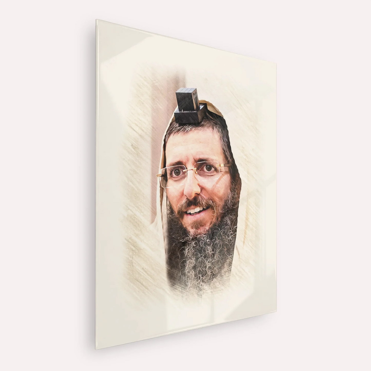 Rabbi Moshe Avital – Acrylic Glass Vertical | Jewish Wall Art, Gedolim Pictures