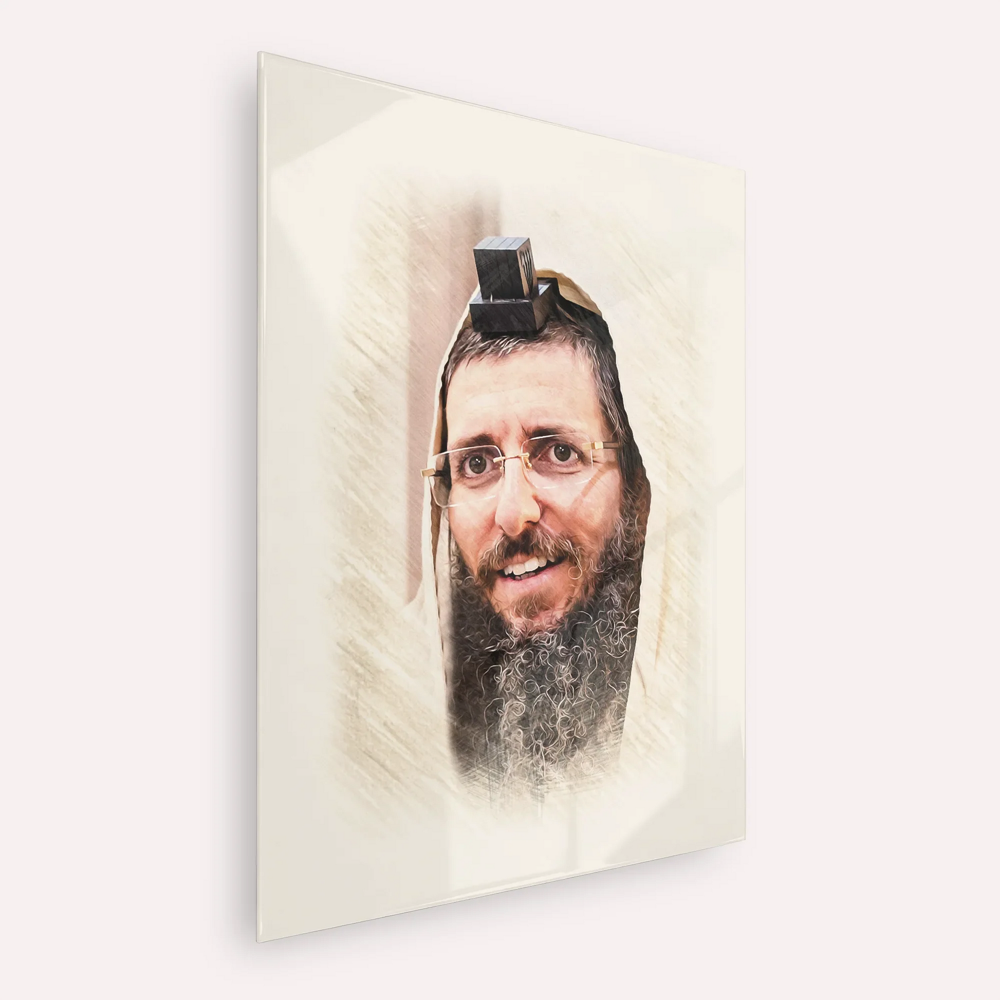 Rabbi Moshe Avital – Acrylic Glass Vertical | Jewish Wall Art, Gedolim Pictures