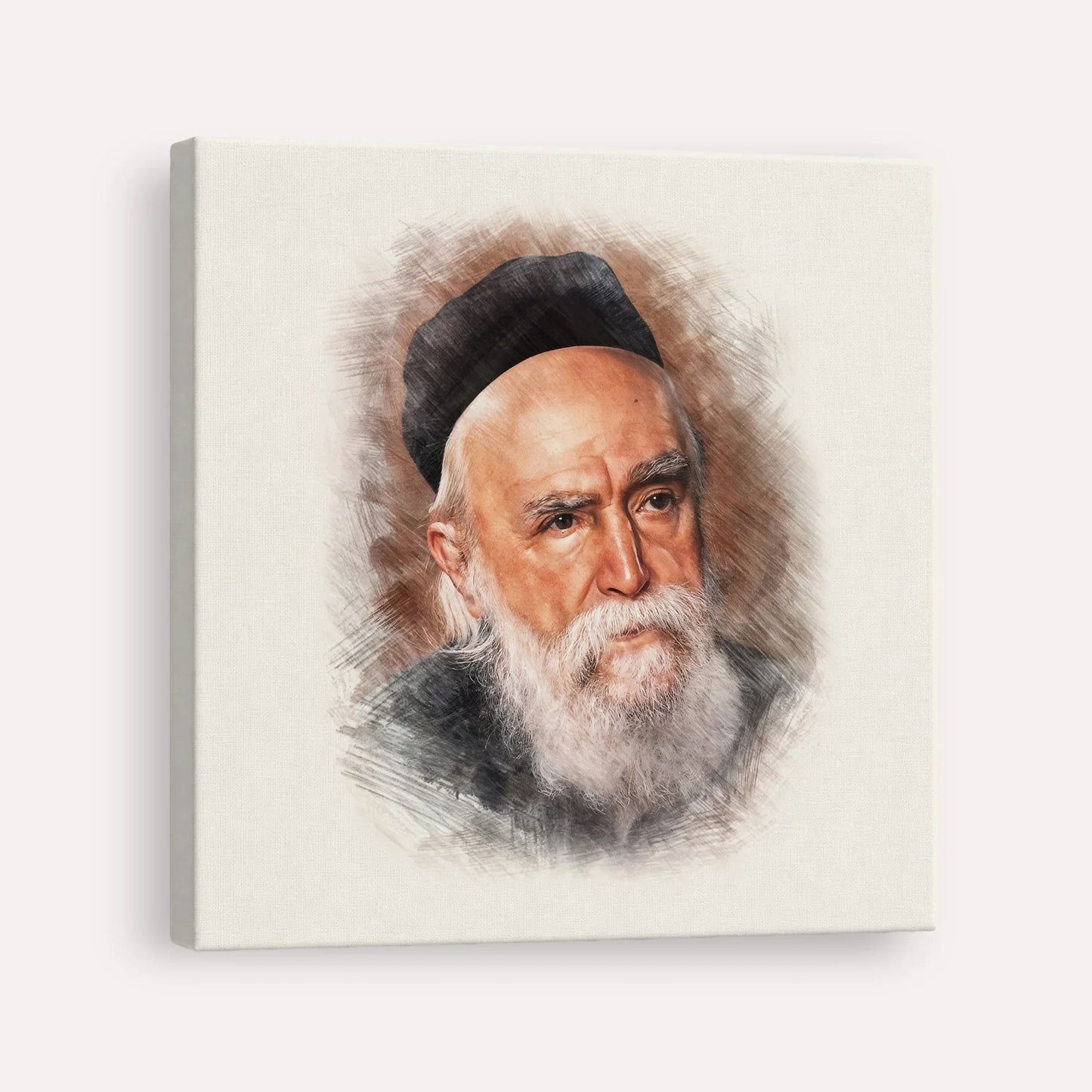 Rabbi Moshe Feinstein – Canvas Square | Jewish Wall Art, Gedolim Pictures