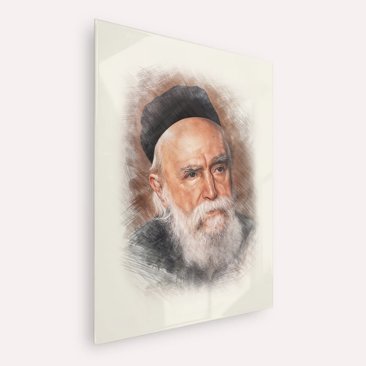 Rabbi Moshe Feinstein – Acrylic Glass Vertical | Jewish Wall Art, Gedolim Pictures