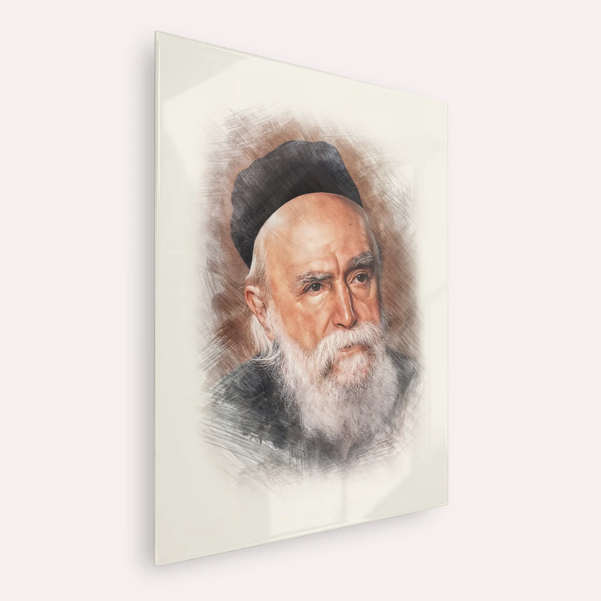 Rabbi Moshe Feinstein – Acrylic Glass Vertical | Jewish Wall Art, Gedolim Pictures
