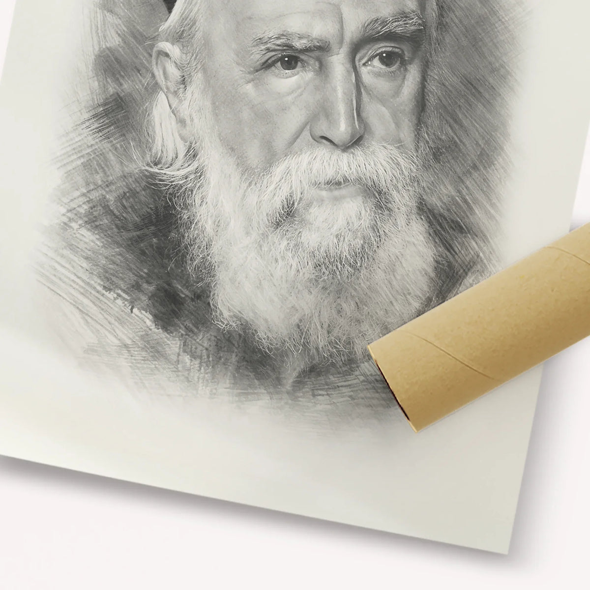 Rabbi Moshe Feinstein – Black & White – Fine Art Print | Jewish Wall Art, Gedolim Pictures