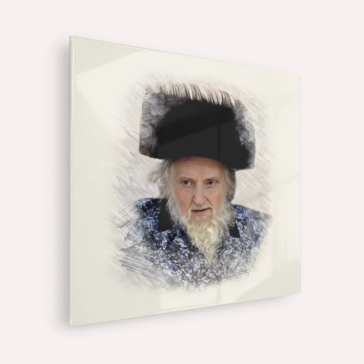 Rabbi Moshe Sternbuch – Acrylic Glass Square | Jewish Wall Art, Gedolim Pictures
