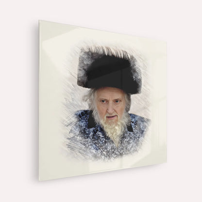 Rabbi Moshe Sternbuch – Acrylic Glass Square | Jewish Wall Art, Gedolim Pictures