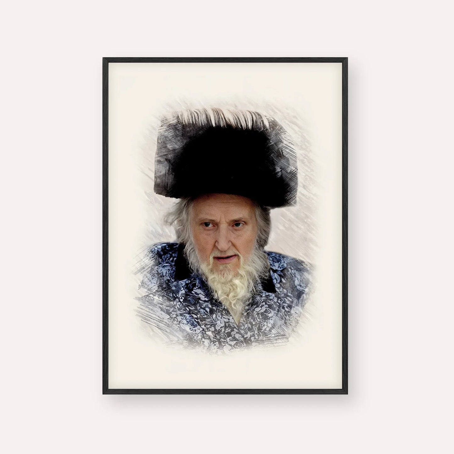 Rabbi Moshe Sternbuch – Black Frame Vertical | Jewish Wall Art, Gedolim Pictures