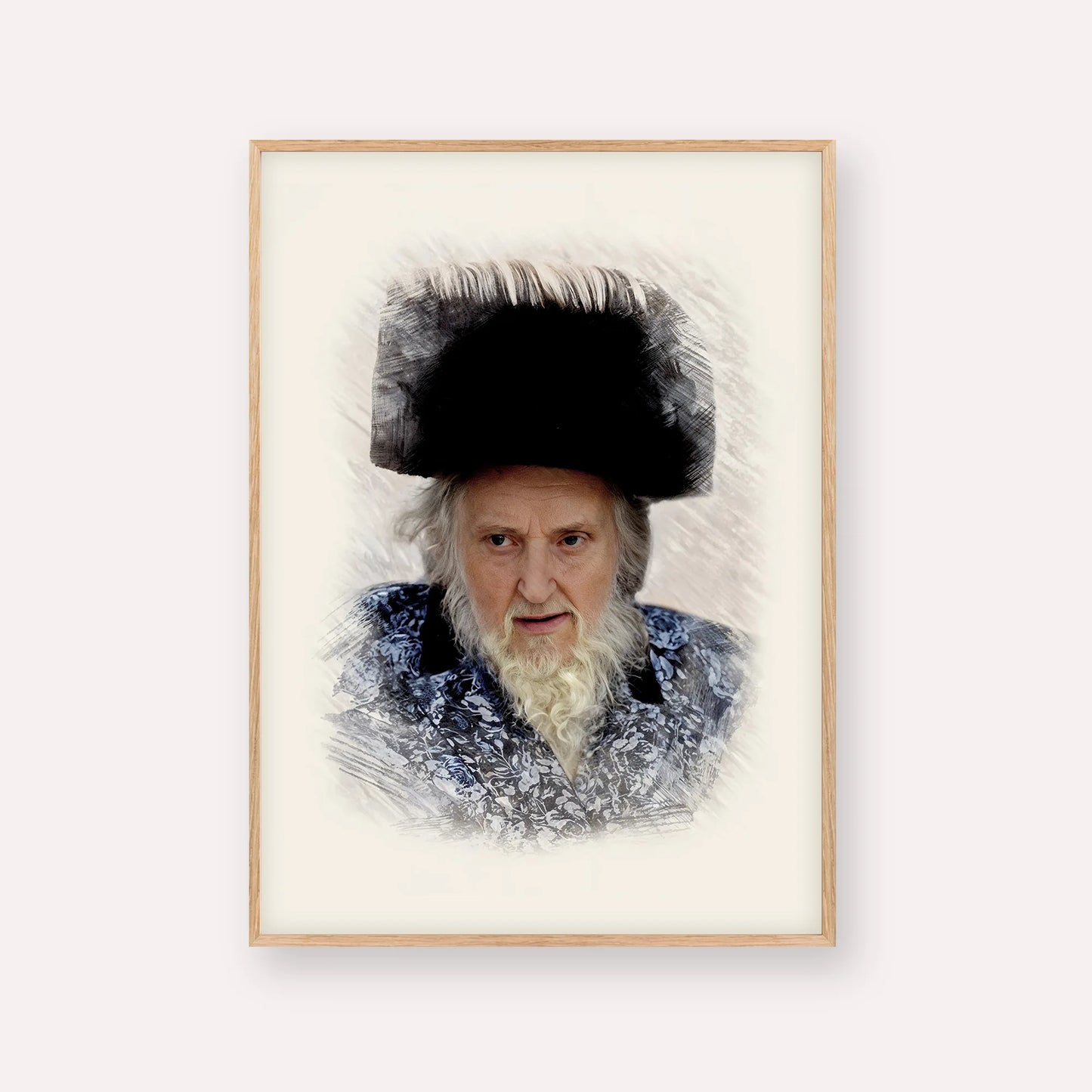 Rabbi Moshe Sternbuch – Wood Frame Vertical | Jewish Wall Art, Gedolim Pictures