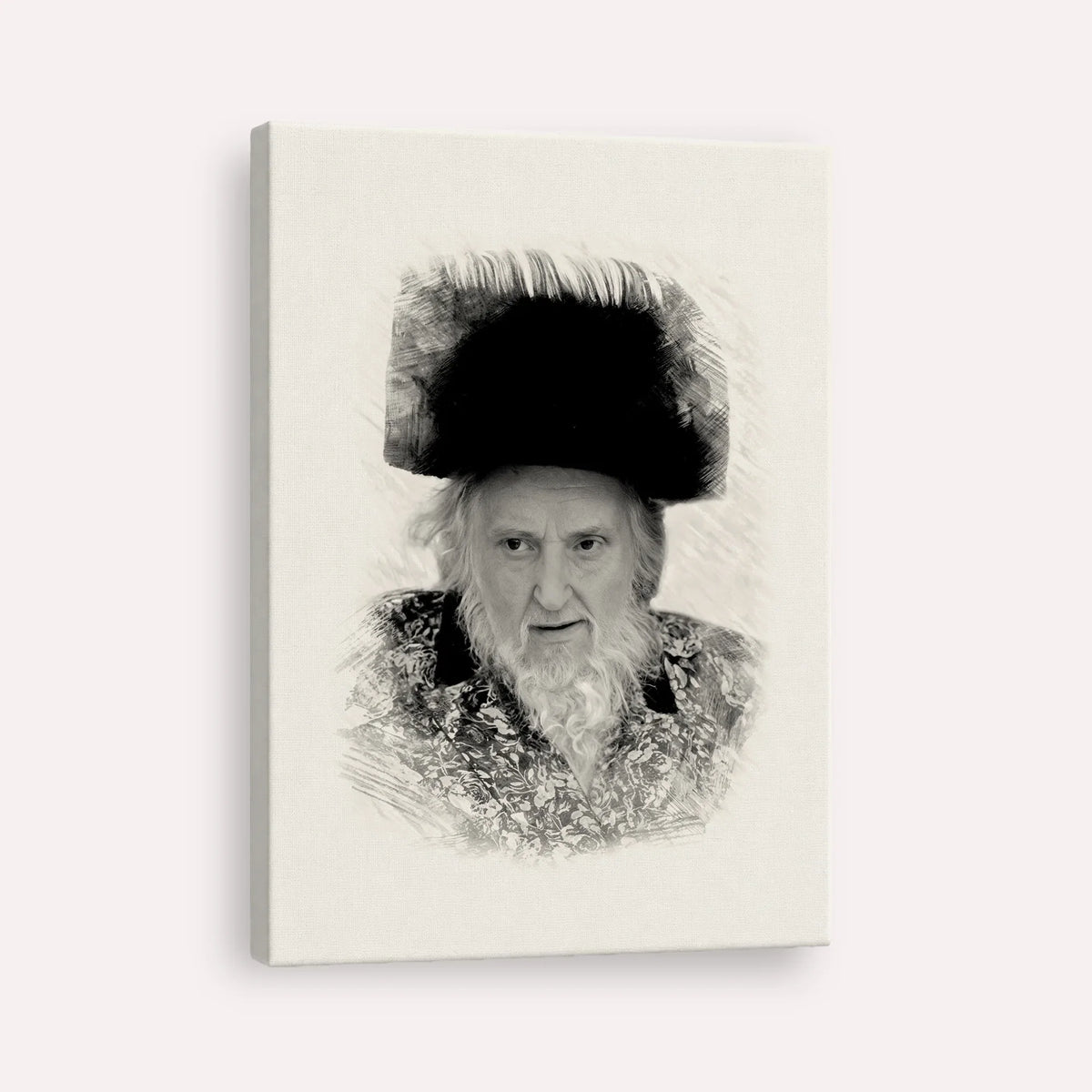 Rabbi Moshe Sternbuch – Black & White – Canvas Vertical | Jewish Wall Art, Gedolim Pictures
