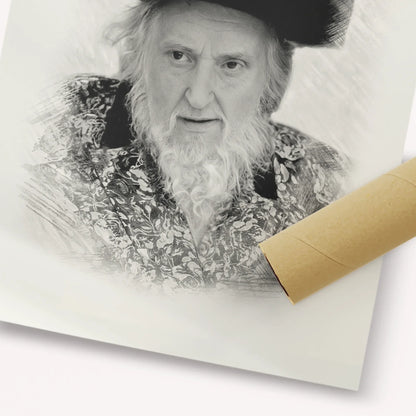 Rabbi Moshe Sternbuch – Black & White – Fine Art Print | Jewish Wall Art, Gedolim Pictures