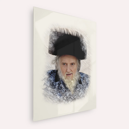 Rabbi Moshe Sternbuch – Acrylic Glass Vertical | Jewish Wall Art, Gedolim Pictures