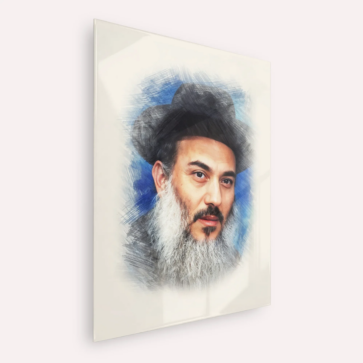 Rabbi Nissim Yagen – Acrylic Glass Vertical | Jewish Wall Art, Gedolim Pictures