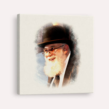 Rabbi Noah Weinberg – Canvas Square | Jewish Wall Art, Gedolim Pictures