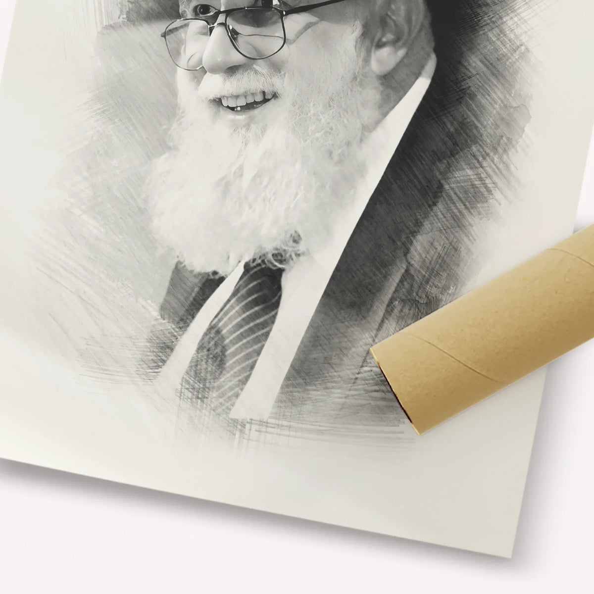 Rabbi Noah Weinberg – Black & White – Fine Art Print | Jewish Wall Art, Gedolim Pictures