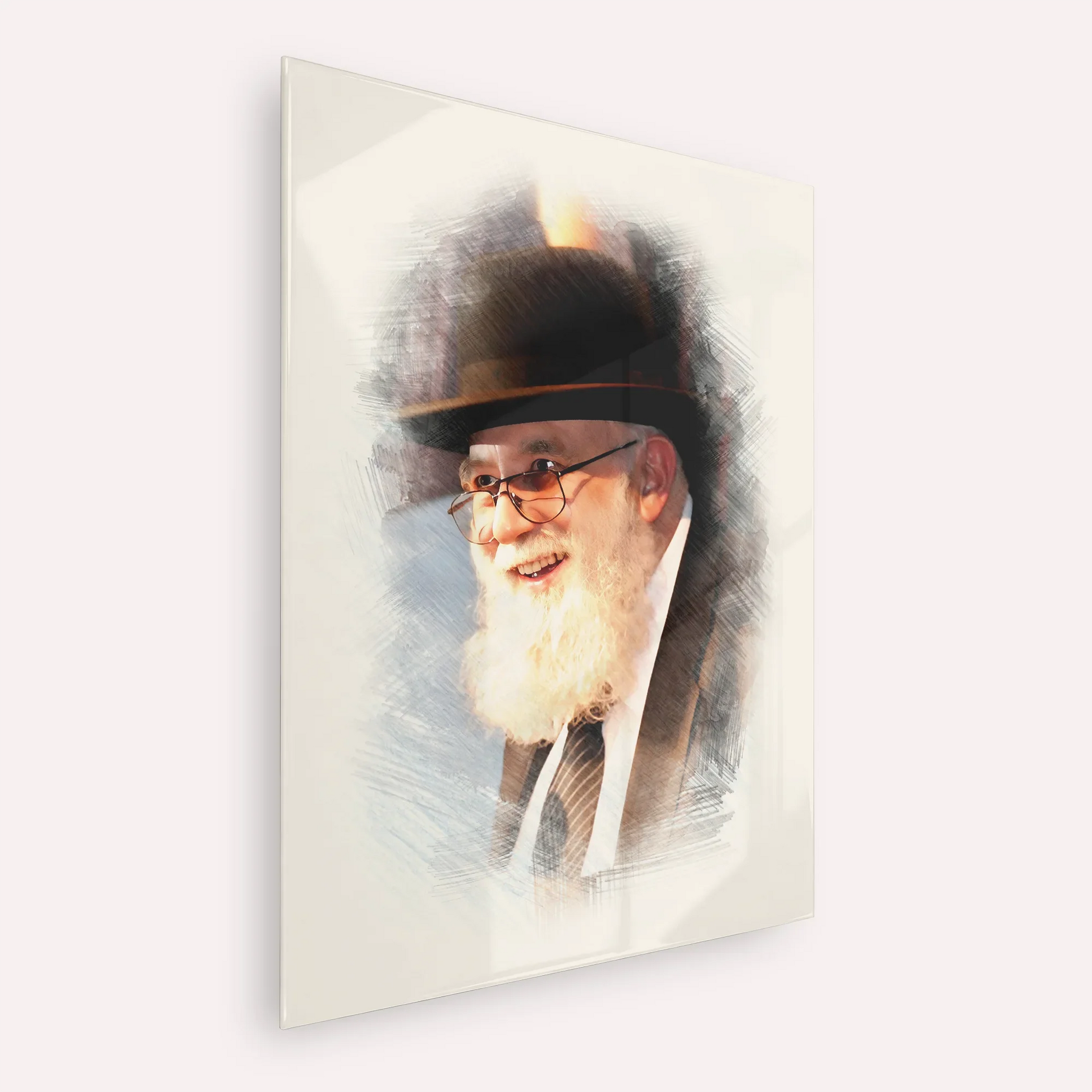 Rabbi Noah Weinberg – Acrylic Glass Vertical | Jewish Wall Art, Gedolim Pictures