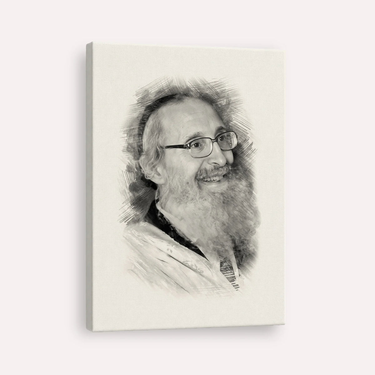 Rabbi Nosson Tzvi Finkel – Black & White – Canvas Vertical | Jewish Wall Art, Gedolim Pictures