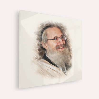Rabbi Nosson Tzvi Finkel – Acrylic Glass Square | Jewish Wall Art, Gedolim Pictures