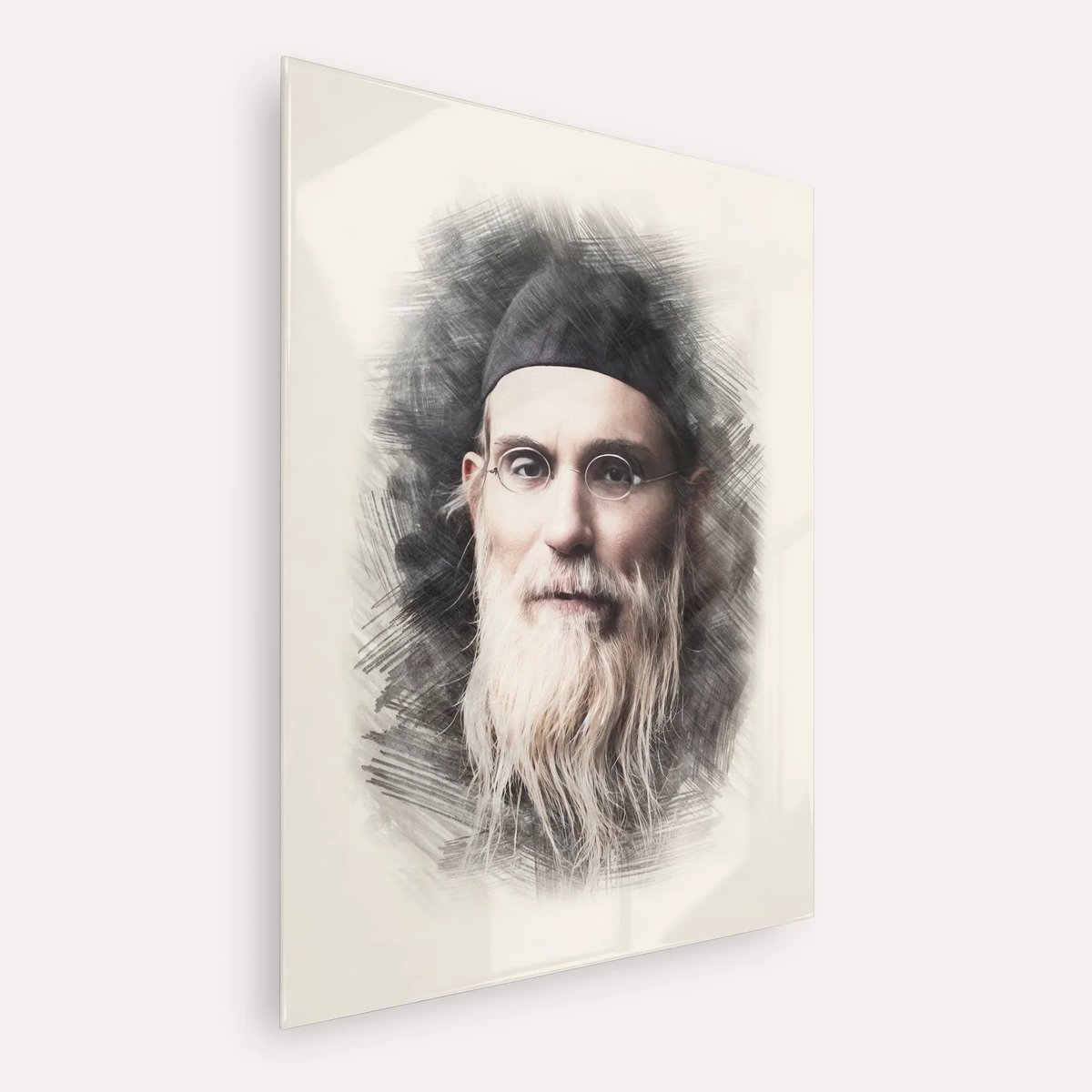 Rabbi Nosson Tzvi Finkel (Alter of Slabodka) – Acrylic Glass Vertical | Jewish Wall Art, Gedolim Pictures