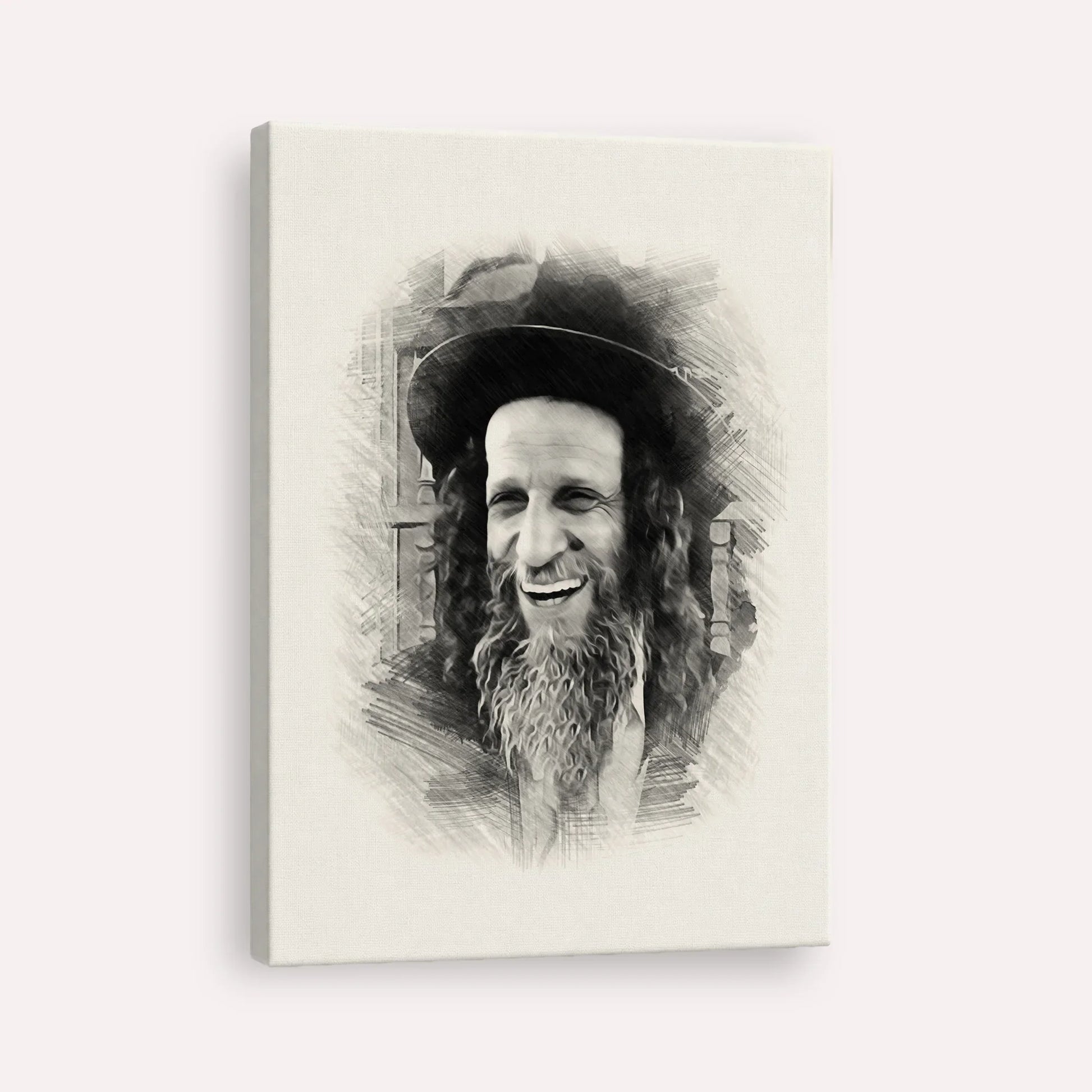 Rabbi Ofer Erez – Black & White – Canvas Vertical | Jewish Wall Art, Gedolim Pictures