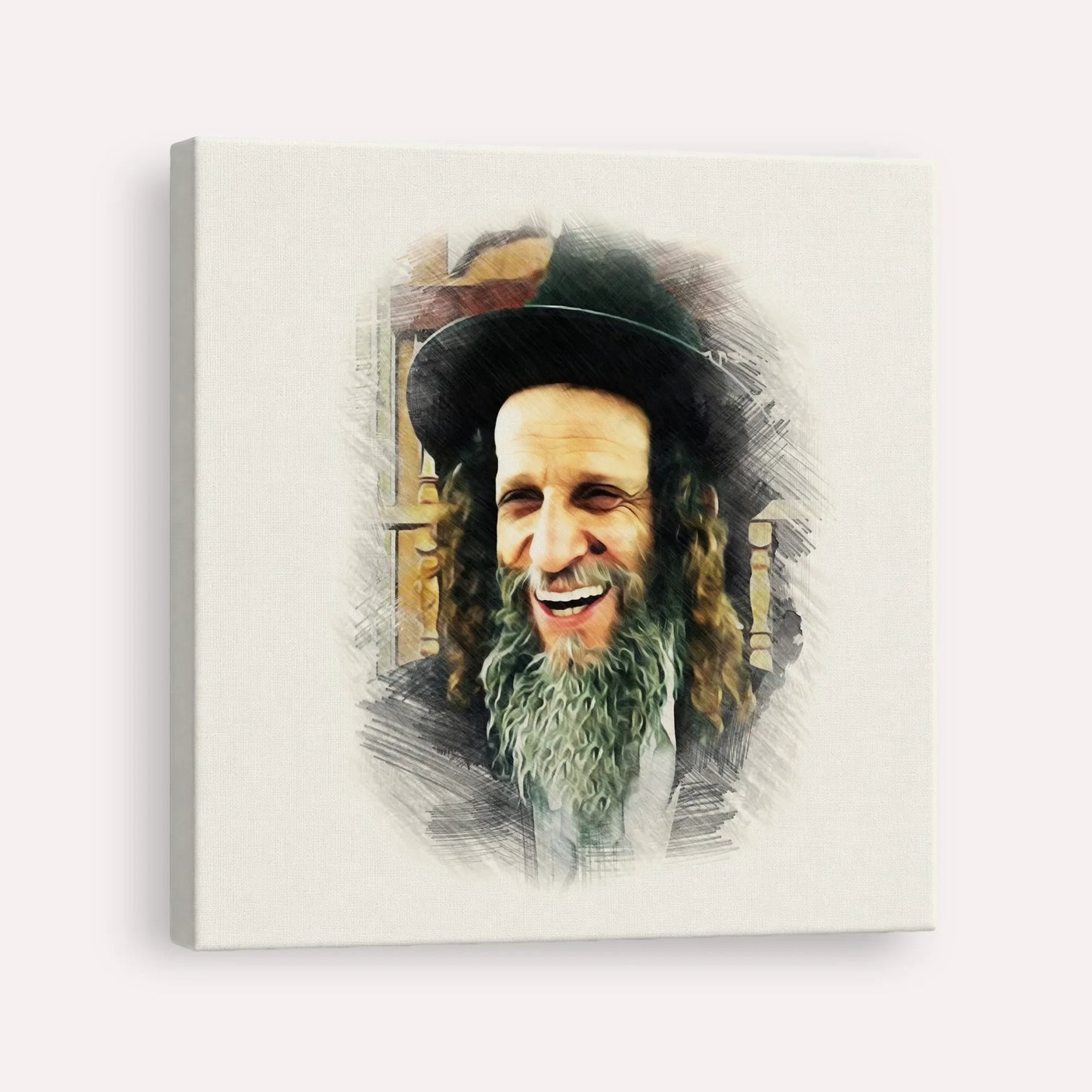 Rabbi Ofer Erez – Canvas Square | Jewish Wall Art, Gedolim Pictures