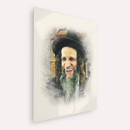 Rabbi Ofer Erez – Acrylic Glass Vertical | Jewish Wall Art, Gedolim Pictures
