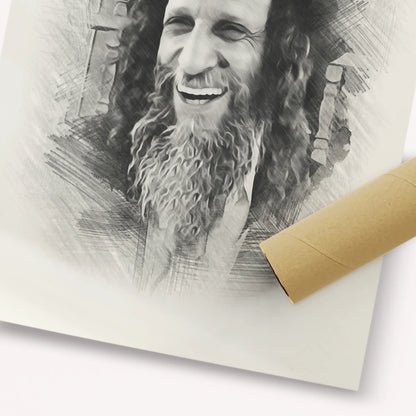 Rabbi Ofer Erez – Black & White – Fine Art Print | Jewish Wall Art, Gedolim Pictures