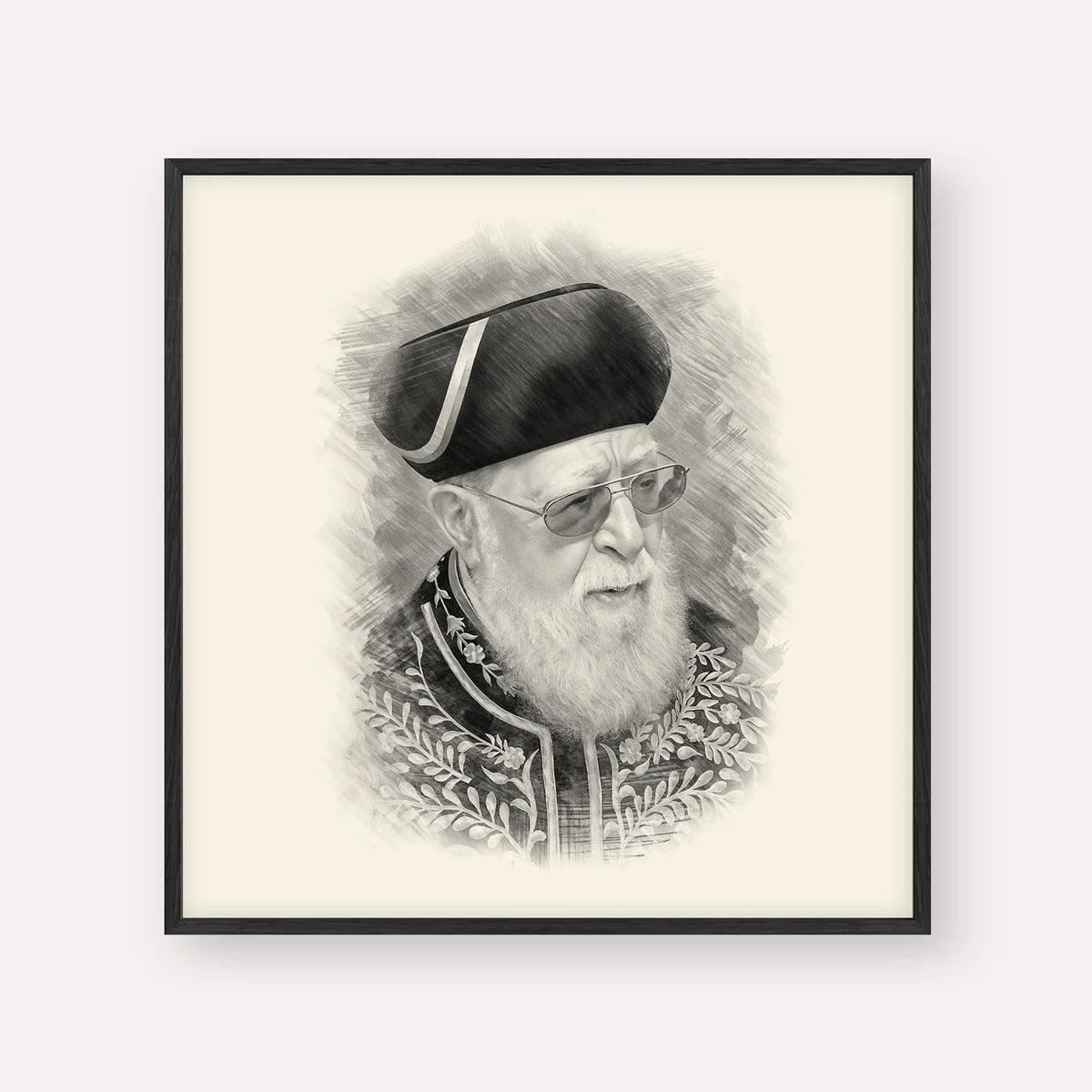 Rabbi Ovadia Yosef – Black & White