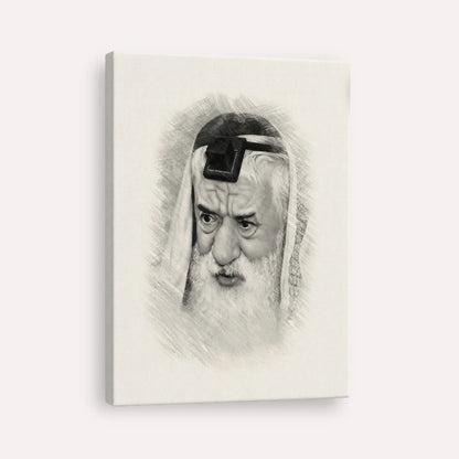 Rabbi Pinchas Hirschprung – Black & White – Canvas Vertical | Jewish Wall Art, Gedolim Pictures