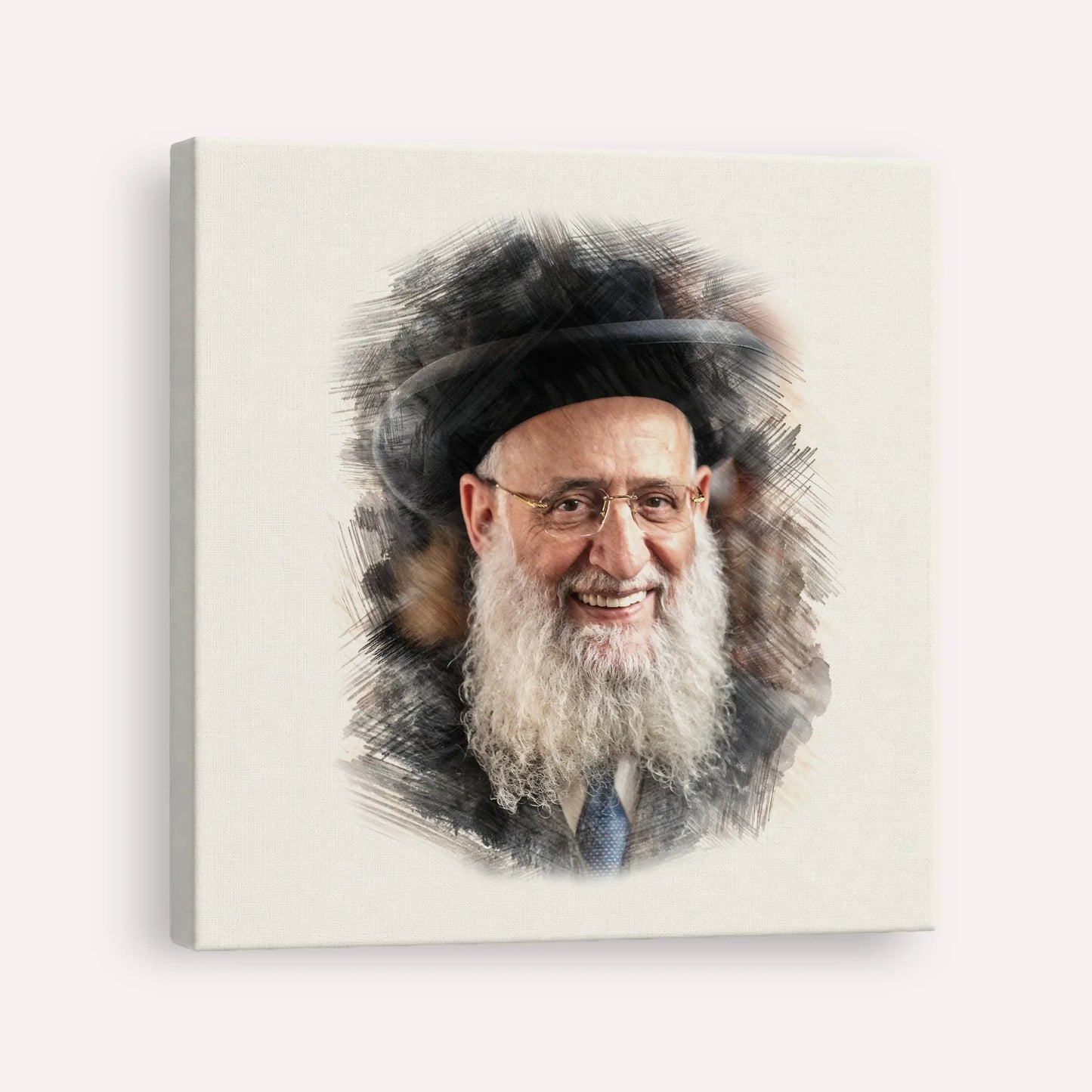 Rabbi Reuven Elbaz – Canvas Square | Jewish Wall Art, Gedolim Pictures