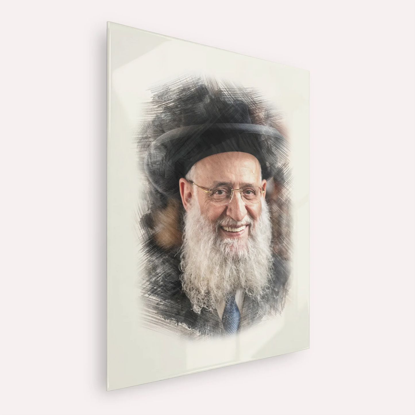 Rabbi Reuven Elbaz – Acrylic Glass Vertical | Jewish Wall Art, Gedolim Pictures