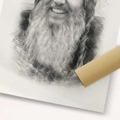 Rabbi Shalom Arush – Black & White – Fine Art Print | Jewish Wall Art, Gedolim Pictures