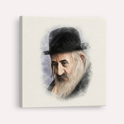 Rabbi Shaya'la of Kerestir – Canvas Square | Jewish Wall Art, Gedolim Pictures