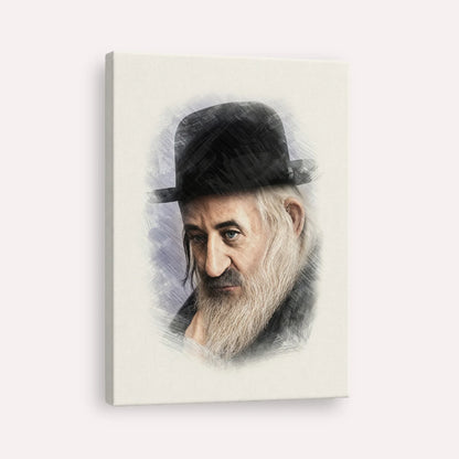 Rabbi Shaya'la of Kerestir – Canvas Vertical | Jewish Wall Art, Gedolim Pictures