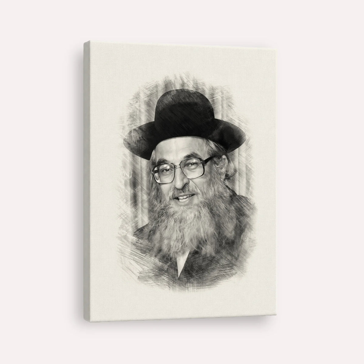 Rabbi Shimshon Dovid Pincus – Black & White – Canvas Vertical | Jewish Wall Art, Gedolim Pictures