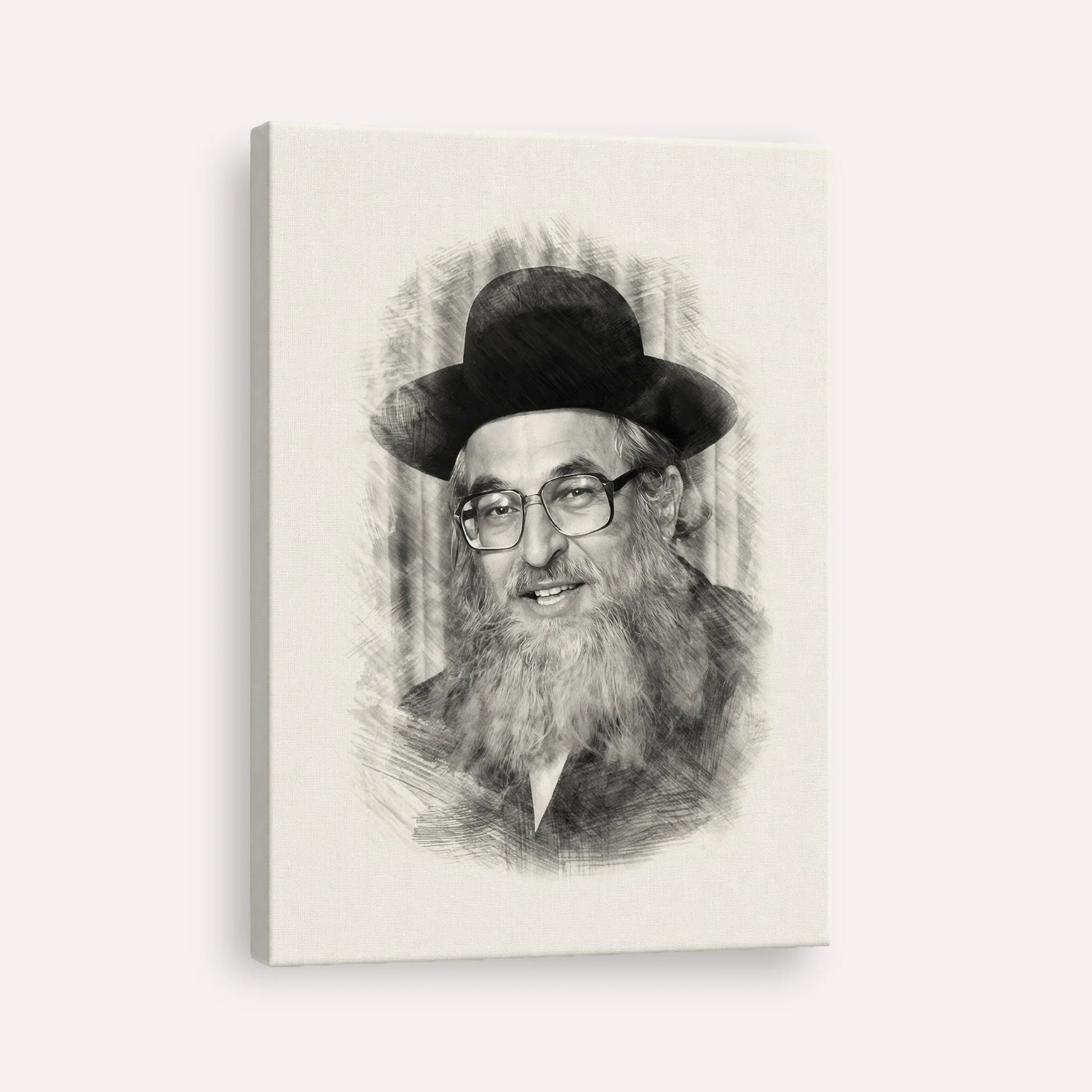 Rabbi Shimshon Dovid Pincus – Black & White – Canvas Vertical | Jewish Wall Art, Gedolim Pictures