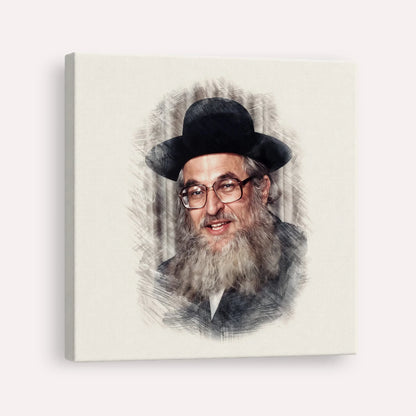 Rabbi Shimshon Dovid Pincus – Canvas Square | Jewish Wall Art, Gedolim Pictures